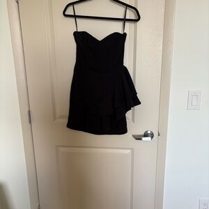 H&M Black Strapless Mini Dress